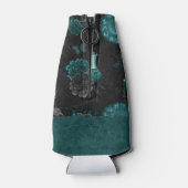 Zodiac Magic | Dunkelgrüne, Aquamarine Rose des Sc Flaschenkühler (Rückseite)