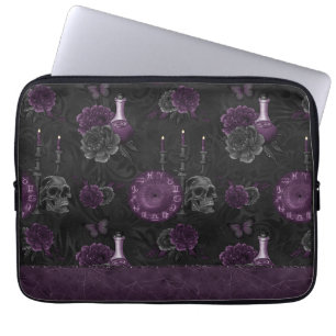 Zodiac Magic Dunkle Lila Pflaumengotik Rose Laptopschutzhülle
