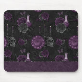 Zodiac Magic | Dunkle Lila Pflaumengotik Rose Mousepad (Vorne)