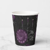 Zodiac Magic | Dunkle Lila Pflaumengotik Rose Pappbecher (Rückseite)
