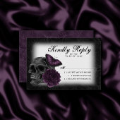 Zodiac Magic | Dunkle Lila Pflaumengotik Rose RSVP Karte