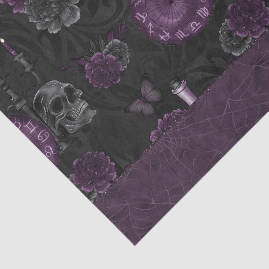 Zodiac Magic | Dunkle Lila Pflaumengotik Rose Seidenpapier (Ausschnitt)