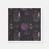 Zodiac Magic | Dunkle Lila Pflaumengotik Rose Serviette (Vorderseite)