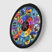 Zodiac Mandala Runde (große Wall-Uhr) Große Wanduhr (Winkel)
