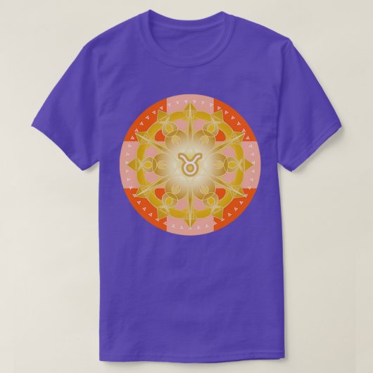 Zodiac Mandala TAURUS T-Shirt (Design vorne)