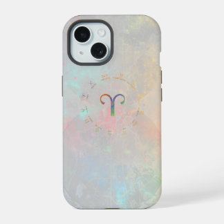 Zodiac Map Aries-White Design iPhone 15 Hülle