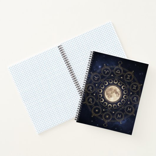 Zodiac & Moon Phase Celestial Journal Notizblock (Innenseite)