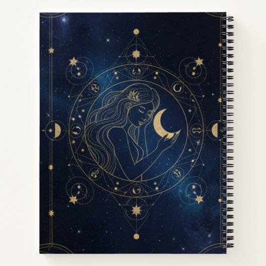 Zodiac & Moon Phase Celestial Journal Notizblock (Rückseite)