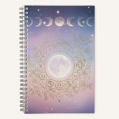 Zodiac & Moon Phase Celestial Notebook  Notizblock (Vorderseite)