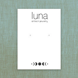Zodiac Moon Phase Earring Juwelier Display Visitenkarte