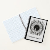 Zodiac-Muster: kompliziertes Himmelsdesign Notizblock (Innenseite)