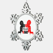 Zodiac O Schneeflocken Zinn-Ornament (Rechts)