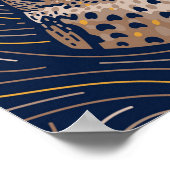 Zodiac Owl Animal Print | Blätterteig Poster (Ecke)