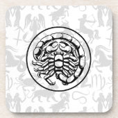 Zodiac Pattern Z02 - Scorpio.w Getränkeuntersetzer (Vorderseite)