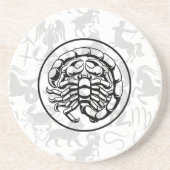 Zodiac Pattern Z02 - Scorpio.w Getränkeuntersetzer (Vorne)