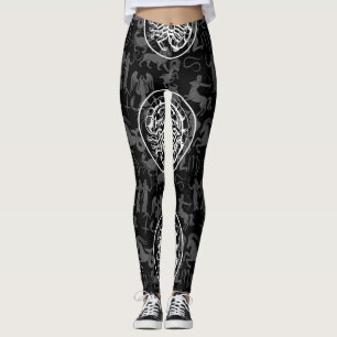 Zodiac Pattern Z02 - Scorpio.w Leggings