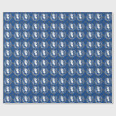 Zodiac Pattern Z02 - Virgo.b Blue BG Geschenkpapier (Flach)