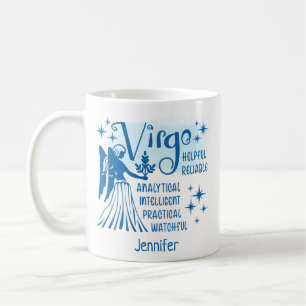 Zodiac Personalisiert Virgo Traktoren Horoskop Kaffeetasse