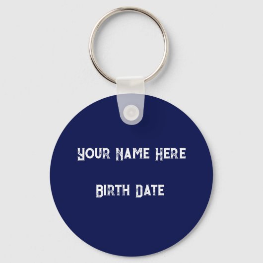 Zodiac Pisces Anpassen von NAME, DATUM Schlüsselanhänger (Rückseite)