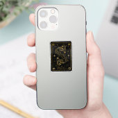 Zodiac Pisces Black & Gold Die Vinyl Sticker (Telefon)