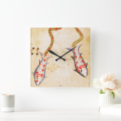 Zodiac: Pisces, C1350 Quadratische Wanduhr (Zuhause)