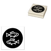 Zodiac Pisces Circle Rubber Briefmarke Gummistempel (Stempel)