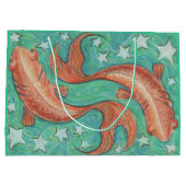Zodiac Pisces Geschenktasche groß Große Geschenktüte (Rückseite)