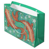 Zodiac Pisces Geschenktasche groß Große Geschenktüte (Rückseite Schrägansicht)