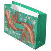 Zodiac Pisces Geschenktasche groß Große Geschenktüte (Vorderseite Schrägansicht)