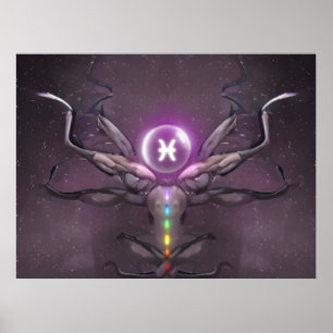Zodiac Pisces Horoscope Zeichenposter Poster
