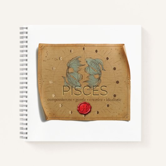 Zodiac - Pisces - Journal Notizblock (Vorderseite)