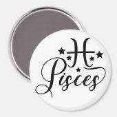 Zodiac Pisces Magnet (Vorderseite/Rückseite)