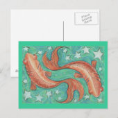 Zodiac Pisces Postcard Postkarte (Vorne/Hinten)