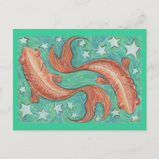Zodiac Pisces Postcard Postkarte (Vorderseite)
