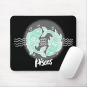 Zodiac Pisces Symbol Mousepad (Mit Mouse)