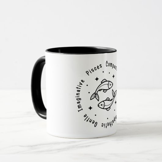Zodiac Pisces Tasse (Vorderseite Links)