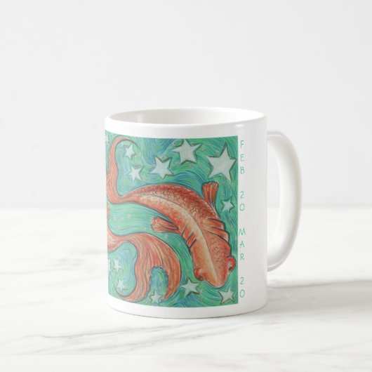Zodiac Pisces Tasse (VorderseiteRechts)