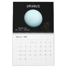 Zodiac Planets Glitzer Star Signs 12-monatige 2021