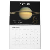 Zodiac Planets Glitzer Star Signs 12-monatige 2021 Kalender (Jan 2027)