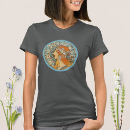 Zodiac Portrait Alphonse Mucha T-Shirt