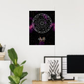 Zodiac Poster | Astrologie Kreislauf und Lila Nebe (Heimbüro)
