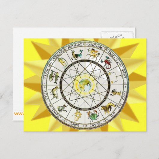 Zodiac Postkarte (Vorne/Hinten)