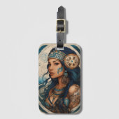 Zodiac Princess Gepäckmarke - Stilvoll Personalisi Gepäckanhänger (Vorderseite Vertikal)