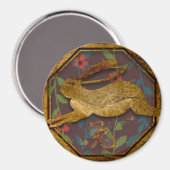 Zodiac Rabbit mit chinesischem Symbol Magnet (Vorderseite/Rückseite)