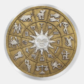 Zodiac-Radaufkleber Runder Aufkleber (Vorderseite)