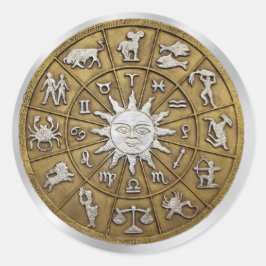 Zodiac-Radaufkleber Runder Aufkleber