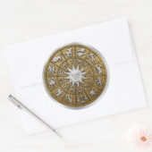 Zodiac-Radaufkleber Runder Aufkleber (Umschlag)