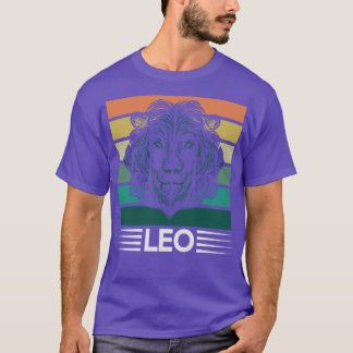 Zodiac Retro Löwe T-Shirt