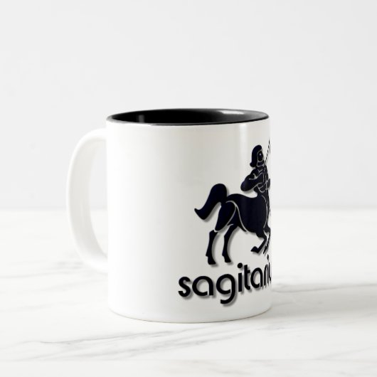 ZODIAC SAGITARIUS SIGN ZWEIFARBIGE TASSE (Vorderseite Links)