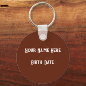 Zodiac Sagittarius AnpassungsNAME, DATUM Schlüsselanhänger (Rückseite)